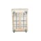Steele Canvas Basket 12 BU Permanent Truck Natural Canvas w/Grey Vinyl - 3in Casters 9212CNATVGRYW3 - alternate 1